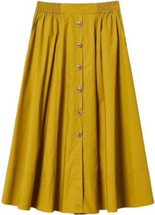 Twinset Midi Rok - Dames - Midirokken - Geel - S - Rokken