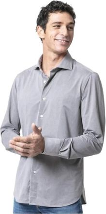 Orian Taupe Velvet Shirt Lange Mouw - Heren - Casual Overhemden - Grijs - 2XL - Overhemden