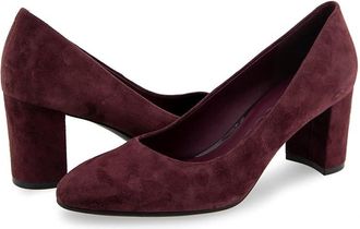 Aerosoles Betsy High Womens Heels Deep Aubergine Suede : 6 B - Medium, Leather
