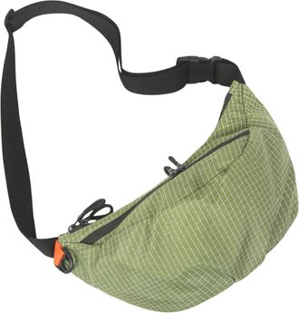 Generic Cymwer Plaid Nylon Chest Bag Unisex Fanny Pack Purse Handbags for Travel Hiking(Green) (Green)