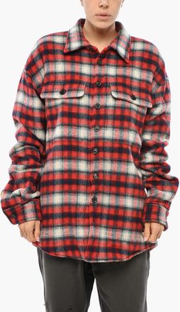 Dsquared2 Eco-Shearling Overshirt With Check Pattern Dsquared2