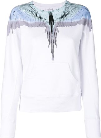 Marcelo Burlon Wings crew neck sweatshirt - women - Cotton - S - White