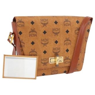 MCM Pre-owned Shoulder Bag - Dames - Pre-owned - Bruin - Maat: ONE Size Leer