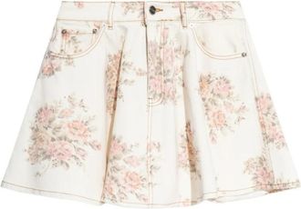 Ganni White Printed Skirt