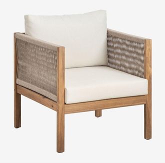 Sklum Sklum - Sillón de jardín con reposabrazos en madera de acacia Branson