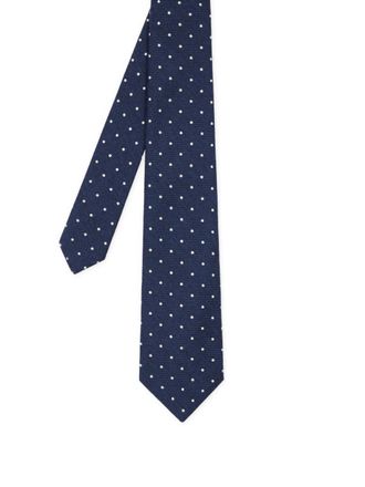 Paul Smith polka-dot merino-cashmere blend tie - men - Silk - One Size - Blue