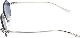 Cartier Womens Ct0636s Rimless Metal Sunglasses Silver
