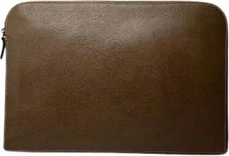 Gucci Pre-owned Accessories, female, Brown, Size: ONE SIZE Pre-owned Vintage Leather Bag