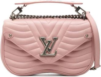 Louis Vuitton Pre-owned New Wave Chain MM - Dames - Vintage Handtas - Roze - ONE Size - Leer - Vintage