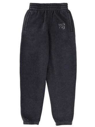 Alexander Wang Comfort Fit Cotton-Blend Logo Jogger Pants