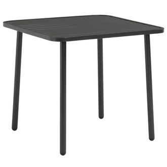 vidaXL Furniture Limited - Mesa De Jard&iacute;n De Acero Gris Oscuro 80x80x72