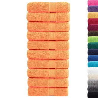 Berkfield Home Premium Bath Towels SOLUND 10 pcs 100x150 cm 600 gsm in Orange