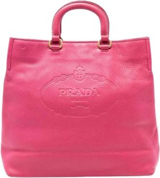 Prada Pre-owned Handbags, female, Pink, Size: ONE SIZE Pre-owned Satchel