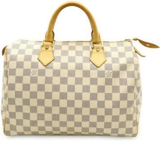 Louis Vuitton Pre-owned Damier Azur Speedy 30 Handtas - Dames - Vintage Handtas - Beige - ONE Size - Vintage
