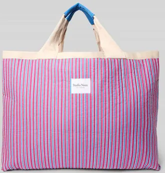 Studio Noos Beach Bag mit Logo-Patch Modell Poplin in Pink, Gr&ouml;&szlig;e 1