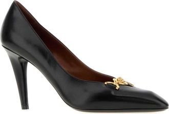 Versace Lambskin Leather Pumps - Black