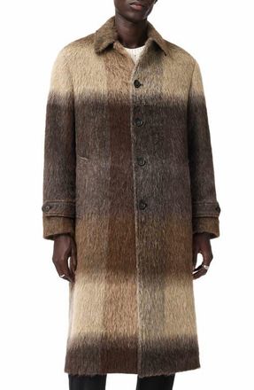 John Varvatos Luce Stripe Coat in Dark Brown at Nordstrom, Size 52 - R