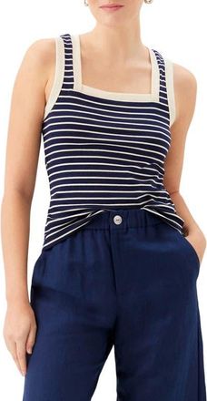 Fifteen Twenty Mindy Stripe Tank in Navy W/Cream at Nordstrom, Size X-Small