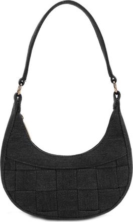 Mali + Lili Leilani Woven Denim Baguette Shoulder Bag in Black Denim at Nordstrom Rack