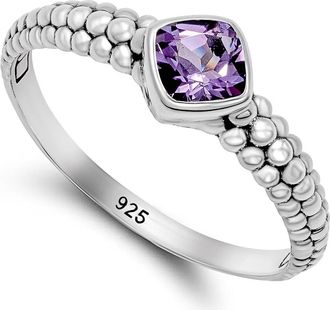 Samuel B. Stone Cushion Ring in Purple at Nordstrom Rack, Size 10