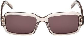 MCM 54mm Rectangular Sunglasses in Beige /Pale Gold /Brown at Nordstrom