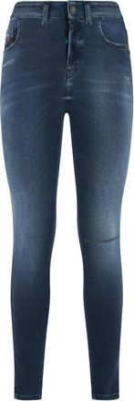 Diesel Skinny Jeans - Dames - Jeans - Blauw - Maat: W24 Katoen