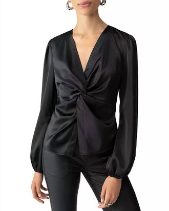 Sanctuary Youre Mine Twist Front Top In Black