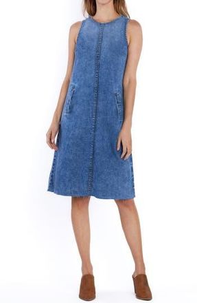 Wash Lab Denim Denim Tank A-Line Dress in Well Blue at Nordstrom Rack, Size Large