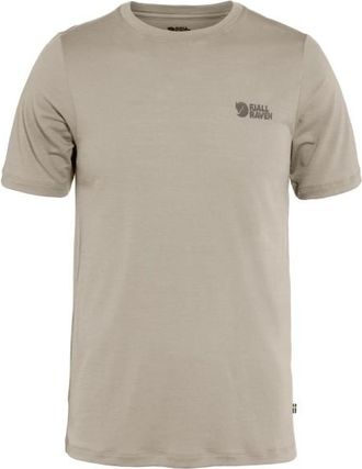 Fj&auml;llr&auml;ven Abisko Wool Logo S/S Merinoshirt f&uuml;r Herren | light fossil
