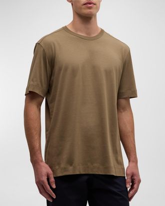 Ermenegildo Zegna Mens Pure Cotton Crewneck T-Shirt