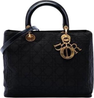 Dior Pre-owned Lady Dior Tas - Dames - Vintage Handtas - Zwart - ONE Size - Nylon - Vintage