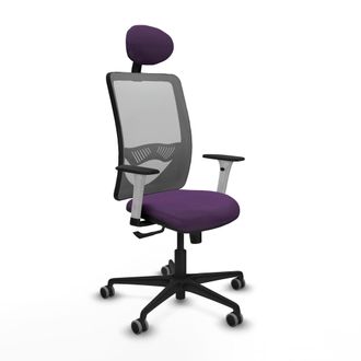 Piqueras y Crespo Silla De Oficina Piqueras Y Crespo Zulema Gris Brazos Blancos Ajustable