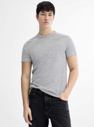 Le 31 Mens Striped T-shirt Slim fit