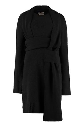コート BOTTEGA VENETA Woman Coat Black 753426VKPH0 1000 Intrecciato leather-trimmed cotton-blend coat in black