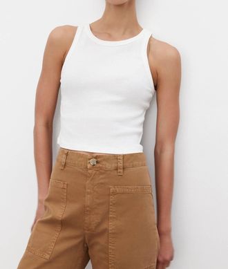 Velvet Harla Cotton Slub Tank In White