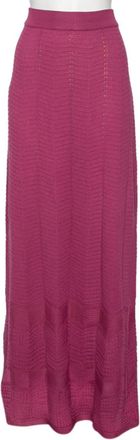M Missoni Purple Knit Maxi Skirt