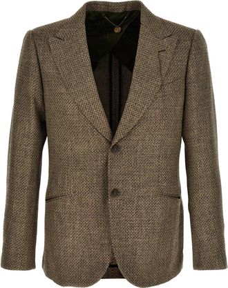 Maurizio Miri Alpaca Leather Mens Blazer