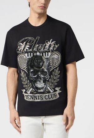 Philipp Plein Round Neck T-Shirt Skull Tennis Men in Black at Nordstrom, Size X-Large