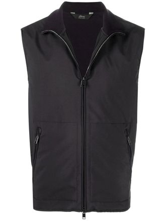 Brioni zipped gilet jacket - Blue
