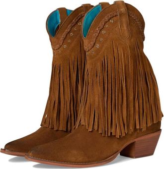 Roan Womens Set Up Fringe Boot In Cognac