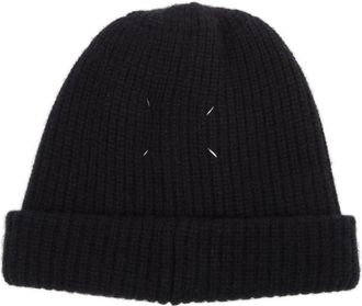 Maison Margiela Cashmere Beanie - unisex - Hoeden - Blauw - L - Kasjmier - Accessoires