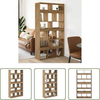 vidaXL vidaXL Libreria con scomparti - Libreria Rovere Artigianale 100x33x187,5cm in Legno Multistrato