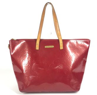 Louis Vuitton Red Color Monogram Vernis Canvas Shoulder Bag Tote Bag (Pre-Owned)