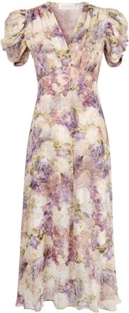 Zimmermann Lyrical floral-print midi dress - women - Elastane/Silk/Recycled Polyester - 0 - DREAMY FLORAL