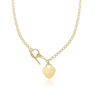The Lovery Gold Heart Toggle Necklace
