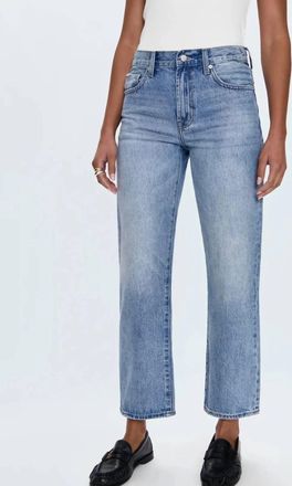 Pistola Denim Lexi Mid Rise Bowed Straight Jeans In Athens