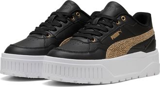 Puma Sneaker PUMA KARMEN II IDOL TOPCAT, Damen, Gr. 37,5, puma schwarz, toasted almond, Synthetik, animal-print, Schuhe Sneaker