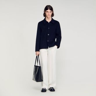 Sandro Wollblouson mit klassischem Kragen