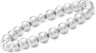 Ross-Simons Italian 8mm Sterling Silver Bead Stretch Bracelet