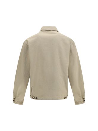 Prada Mens Denim Blouson Jacket Sand Cotton